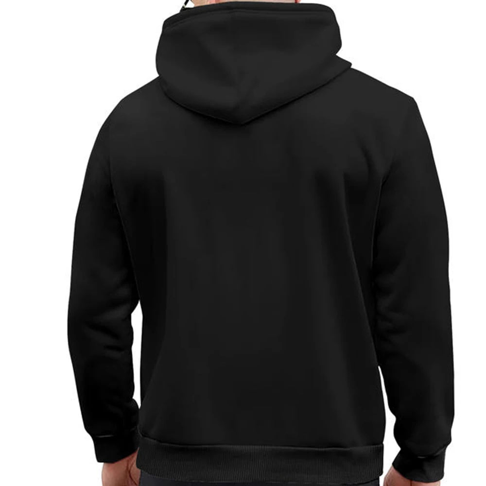 Lichtgewicht Hoodie Effen Zwart