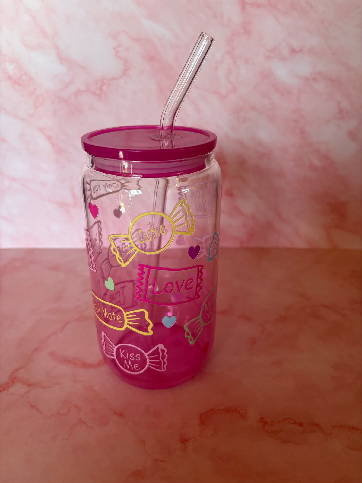 Glazen “Love Candy” drinkbeker