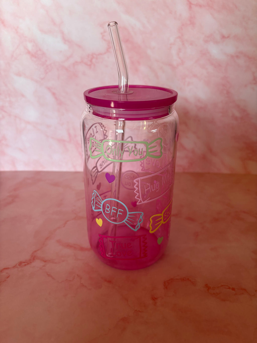 Glazen “Love Candy” drinkbeker