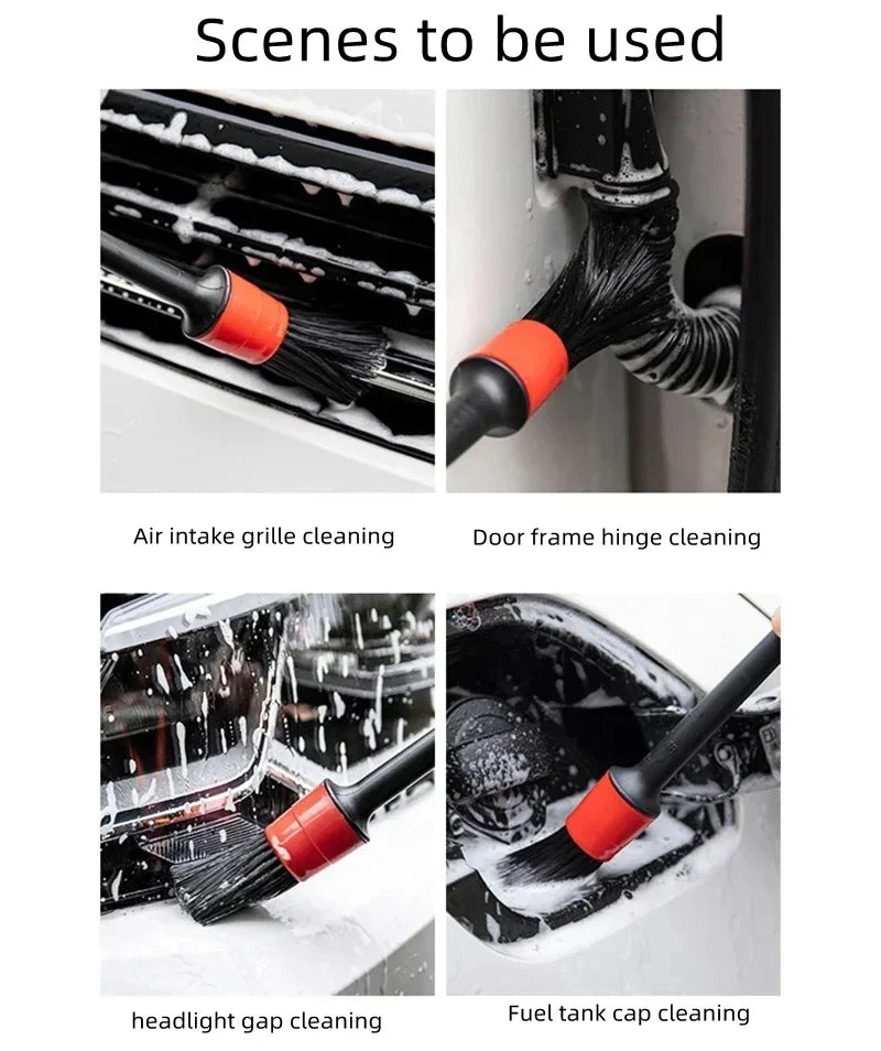 5 pieces car wash brush soft brush detailing brush