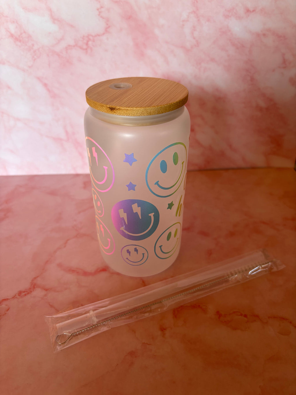 Glazen drinkbeker “Cup of Happy”