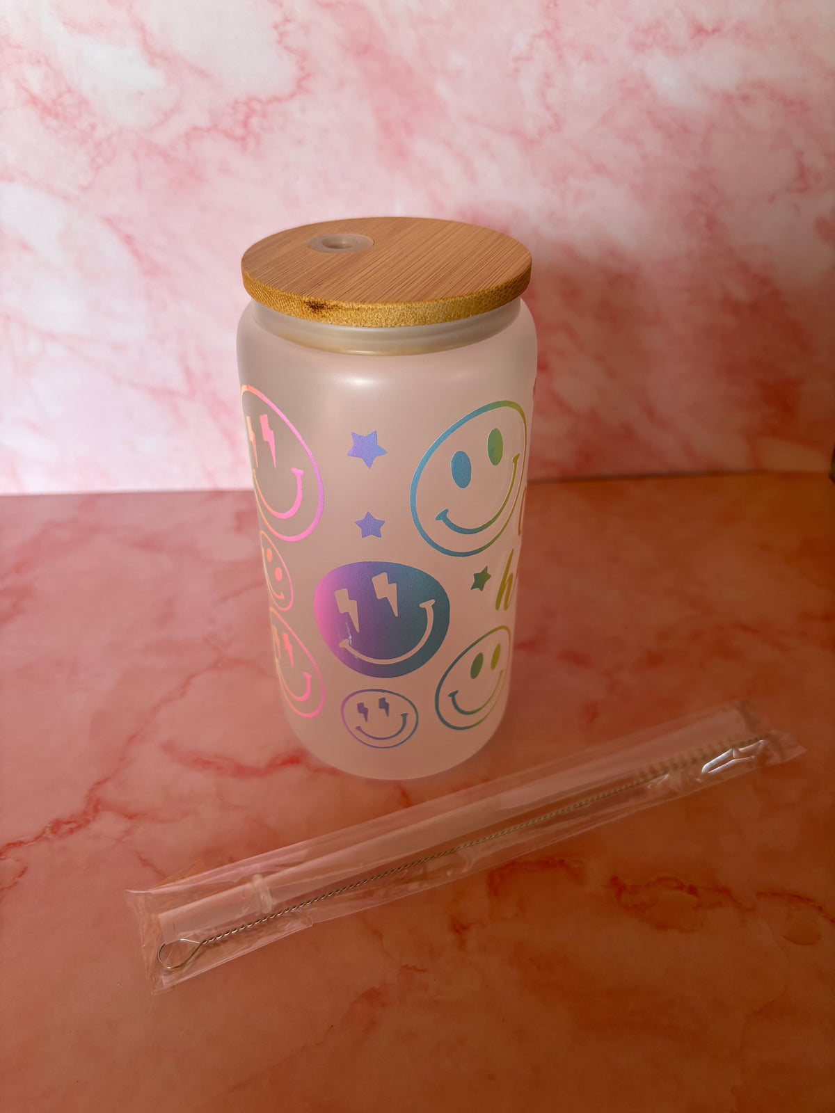 Glazen drinkbeker “Cup of Happy”